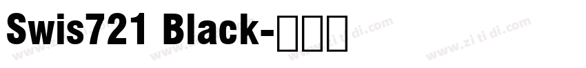 Swis721 Black字体转换